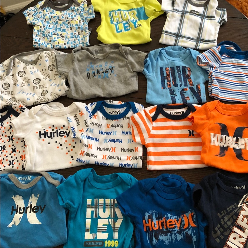 Hurley 0-3 onesies (SOLD)